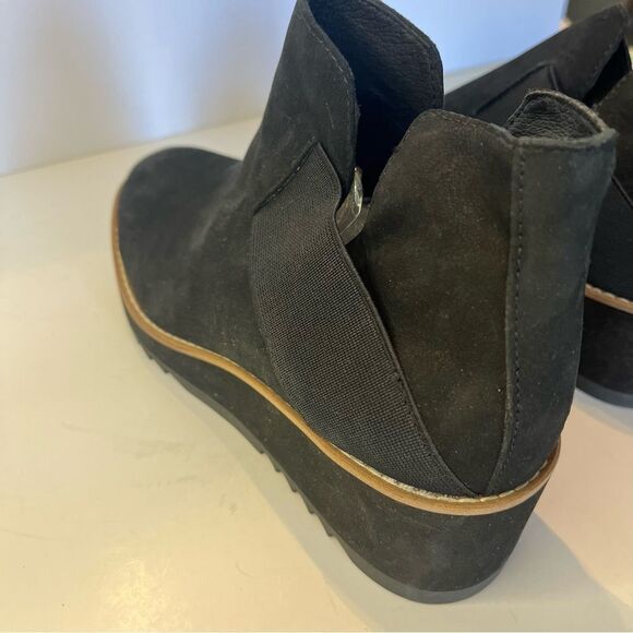 Eileen Fisher Suede Wedge Pull On Ankle Boots in Size 6.5 NWOB - Picture 6 of 8